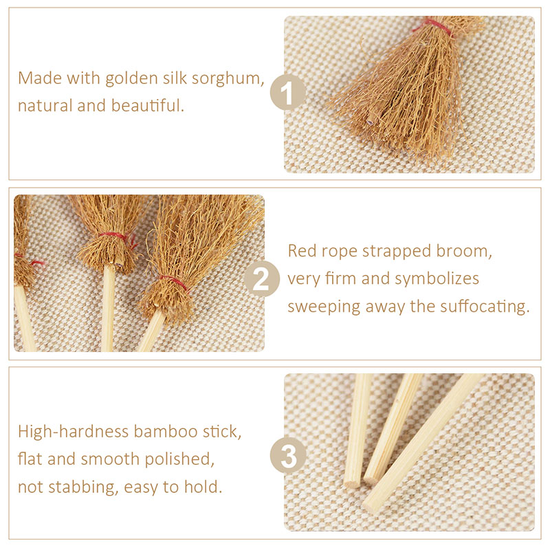 Mini Witch Broom Halloween Ornaments (20 pcs) Mini Witch Broom Halloween Ornaments (20 pcs)