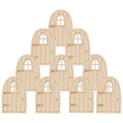 Mini Wooden Fairy Doors (10pcs)