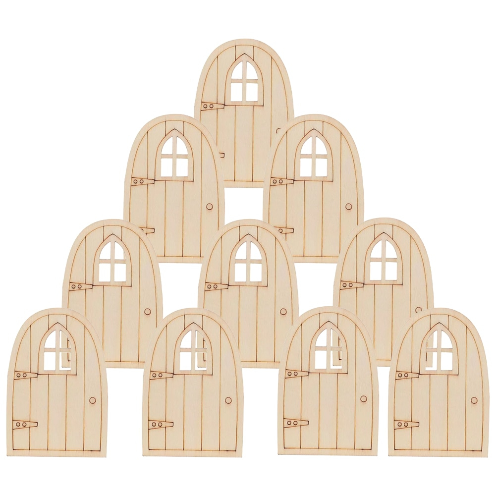 Mini Wooden Fairy Doors (10pcs)