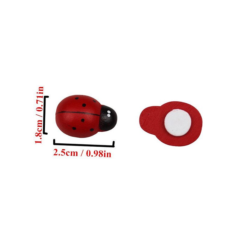 Mini Wooden Ladybug Garden Decor (100 pcs) Mini Wooden Ladybug Garden Decor (100 pcs)