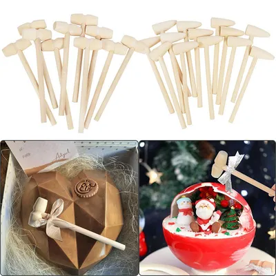 Mini Wooden Mallet for Seafood and Desserts (10 pcs)