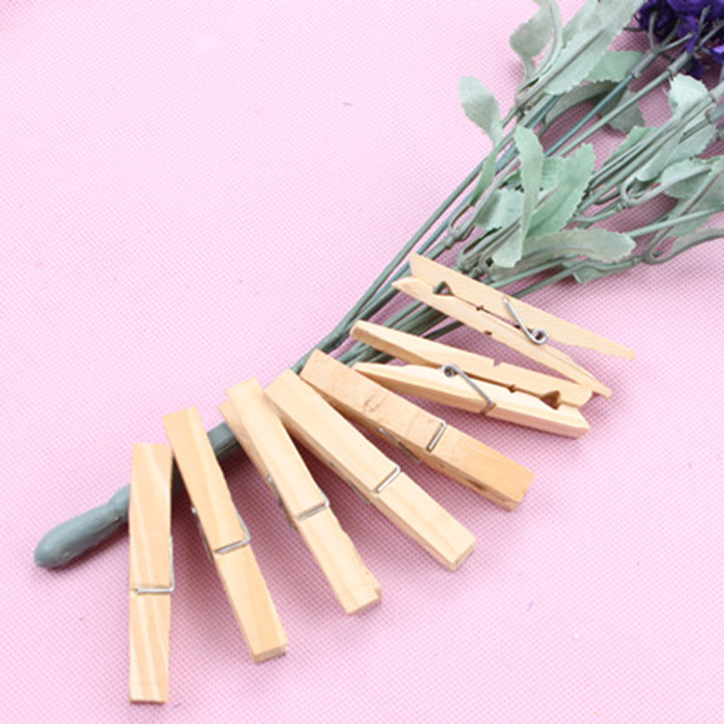 Mini Wooden Photo Clips (100pcs)