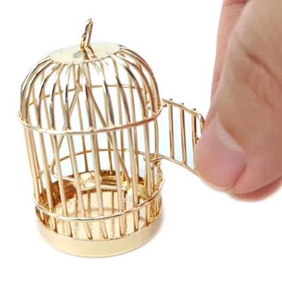 Miniature Bird Cage for Dollhouse Miniature Bird Cage for Dollhouse