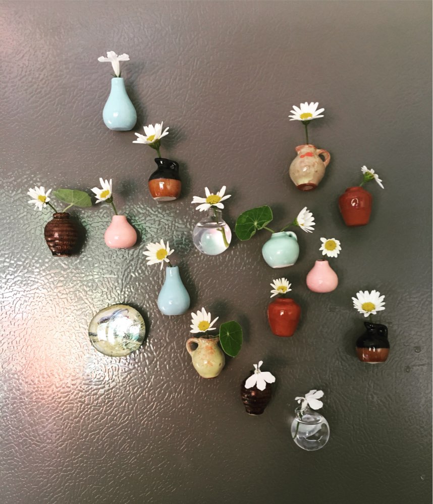 Miniature Ceramic Fridge Magnetic Vase