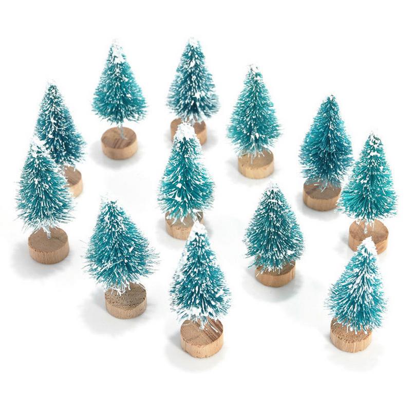 Miniature Christmas Tree 12PC Set Decoration Miniature Christmas Tree 12PC Set Decoration