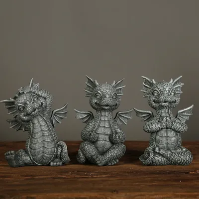 Miniature Dragon Figurine Garden Decor Miniature Dragon Figurine Garden Decor