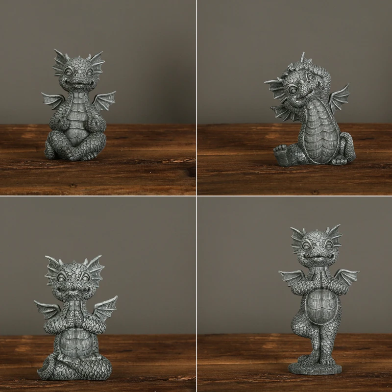 Miniature Dragon Figurine Garden Decor Miniature Dragon Figurine Garden Decor