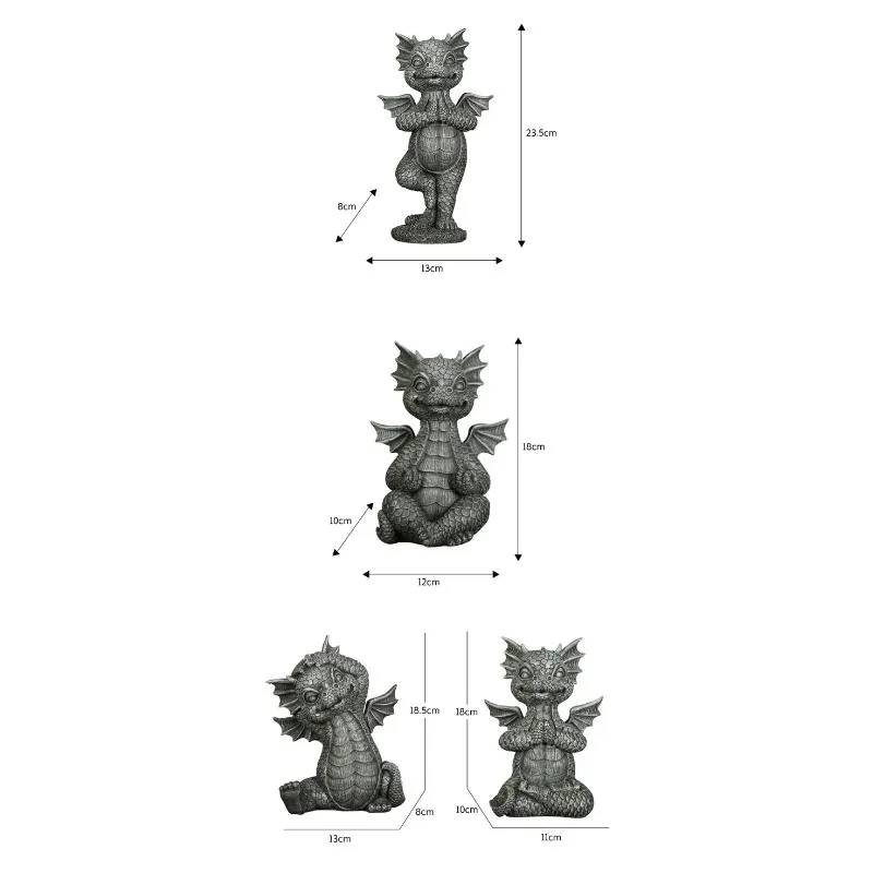 Miniature Dragon Figurine Garden Decor Miniature Dragon Figurine Garden Decor