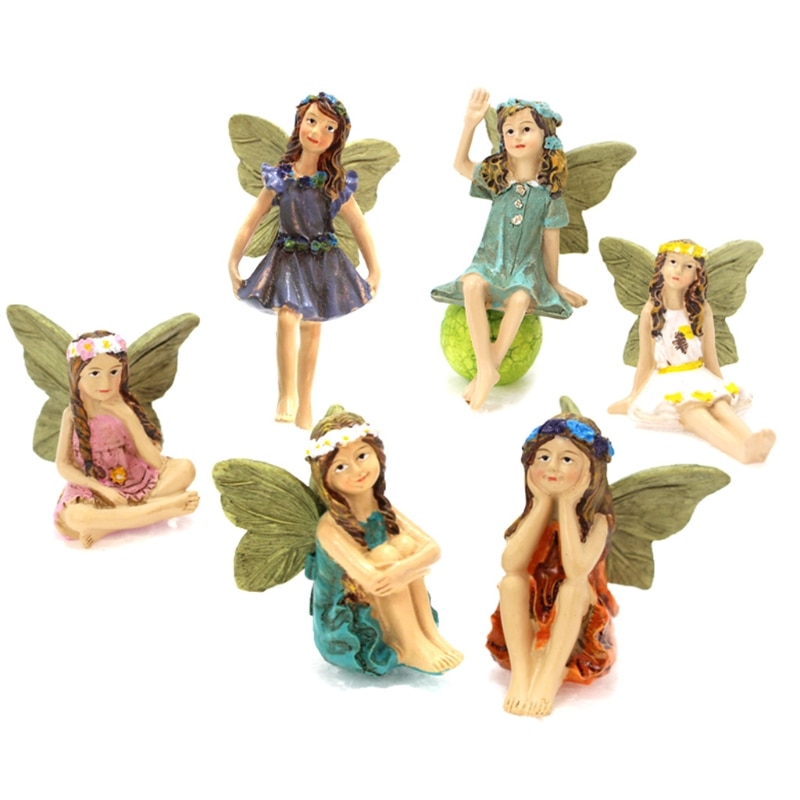 Miniature Fairy Figurines Set (6 Pcs)