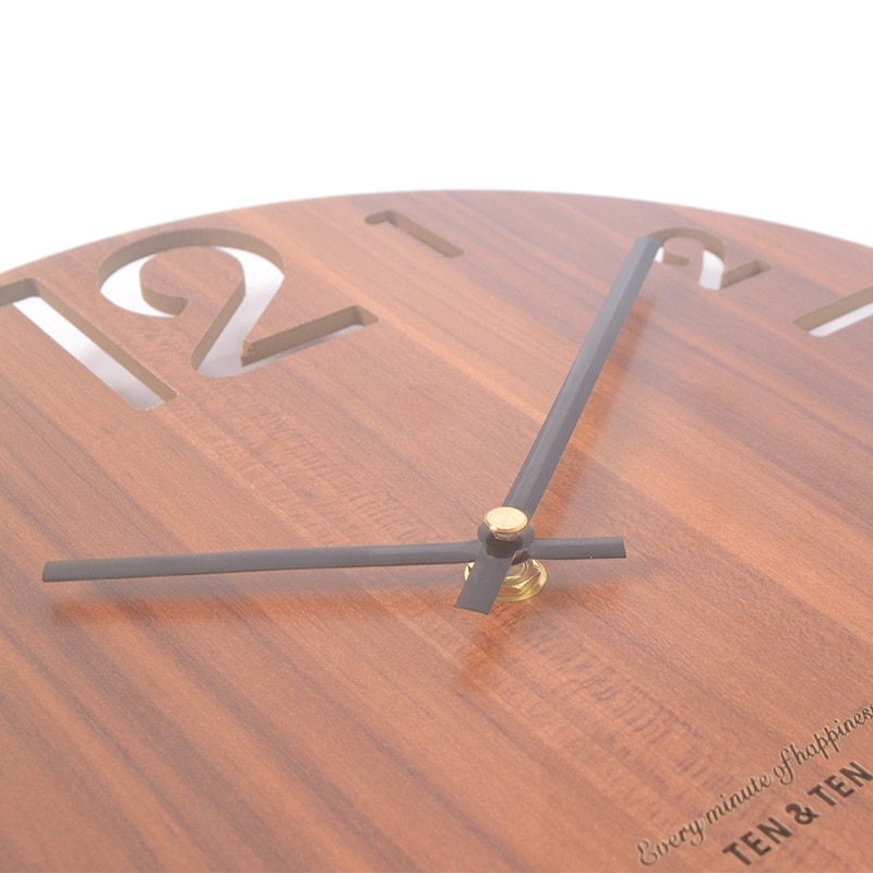 Minimalist 3D Wooden Wall Clock