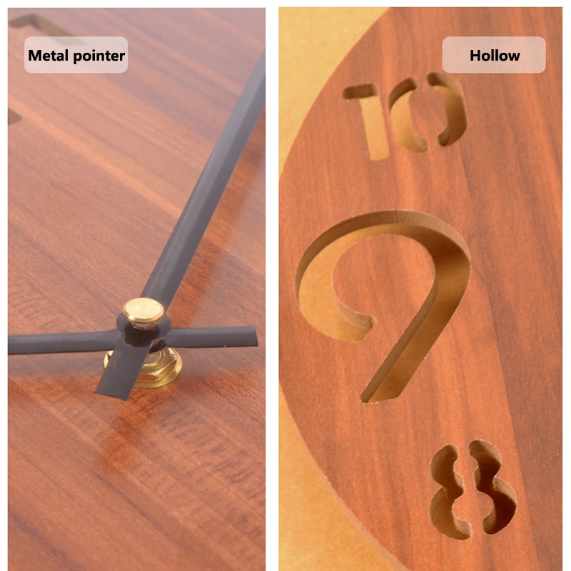 Minimalist 3D Wooden Wall Clock