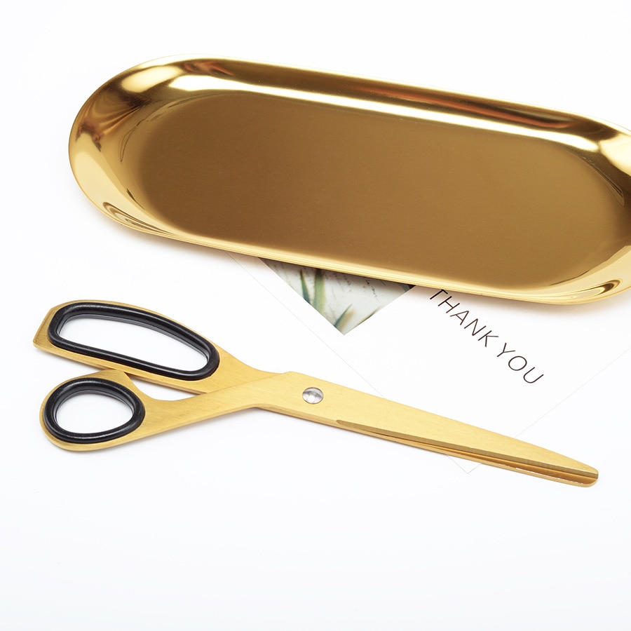 Minimalist Asymmetric Brass Scissors