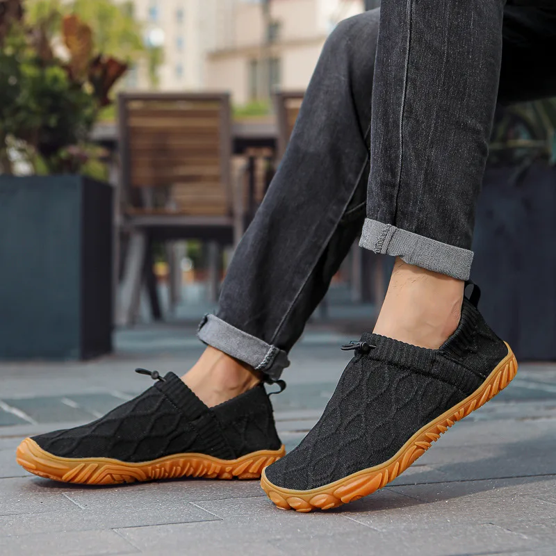 Minimalist Barefoot Shoes Anti Slip Breathable Knitting Walking Shoes Wear-resistant Lightweight Running Sneakers