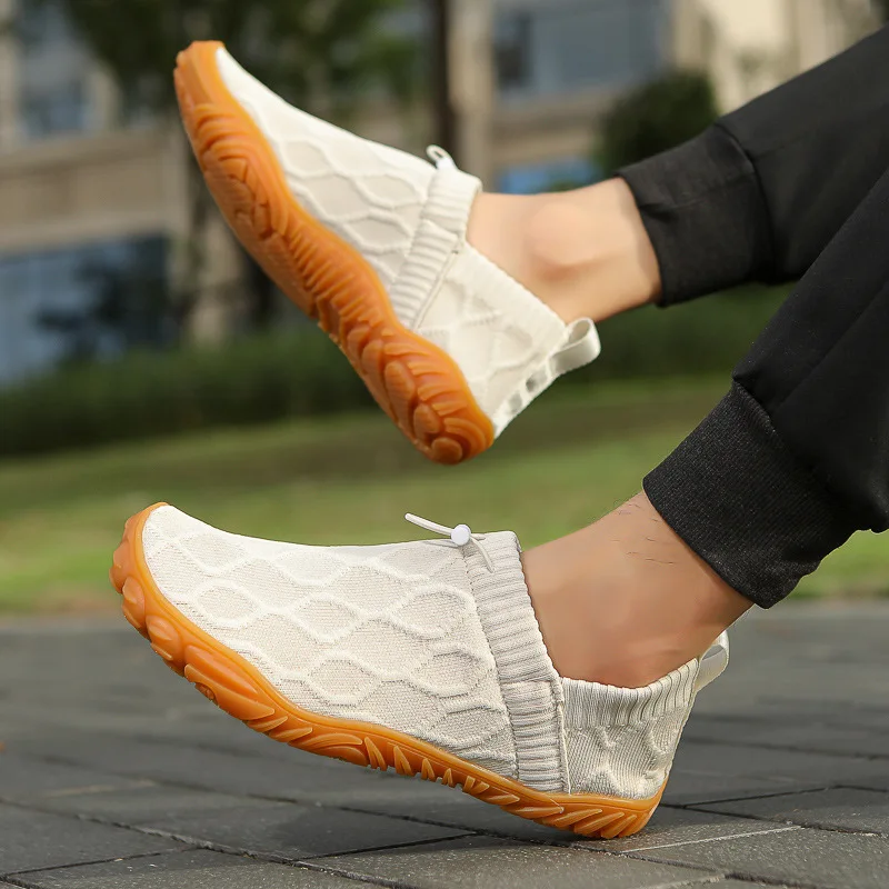 Minimalist Barefoot Shoes Anti Slip Breathable Knitting Walking Shoes Wear-resistant Lightweight Running Sneakers