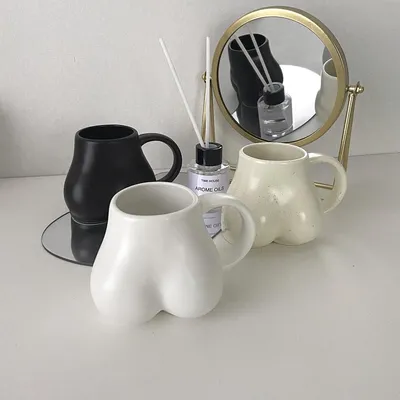 Minimalist Ceramic Butt Mug