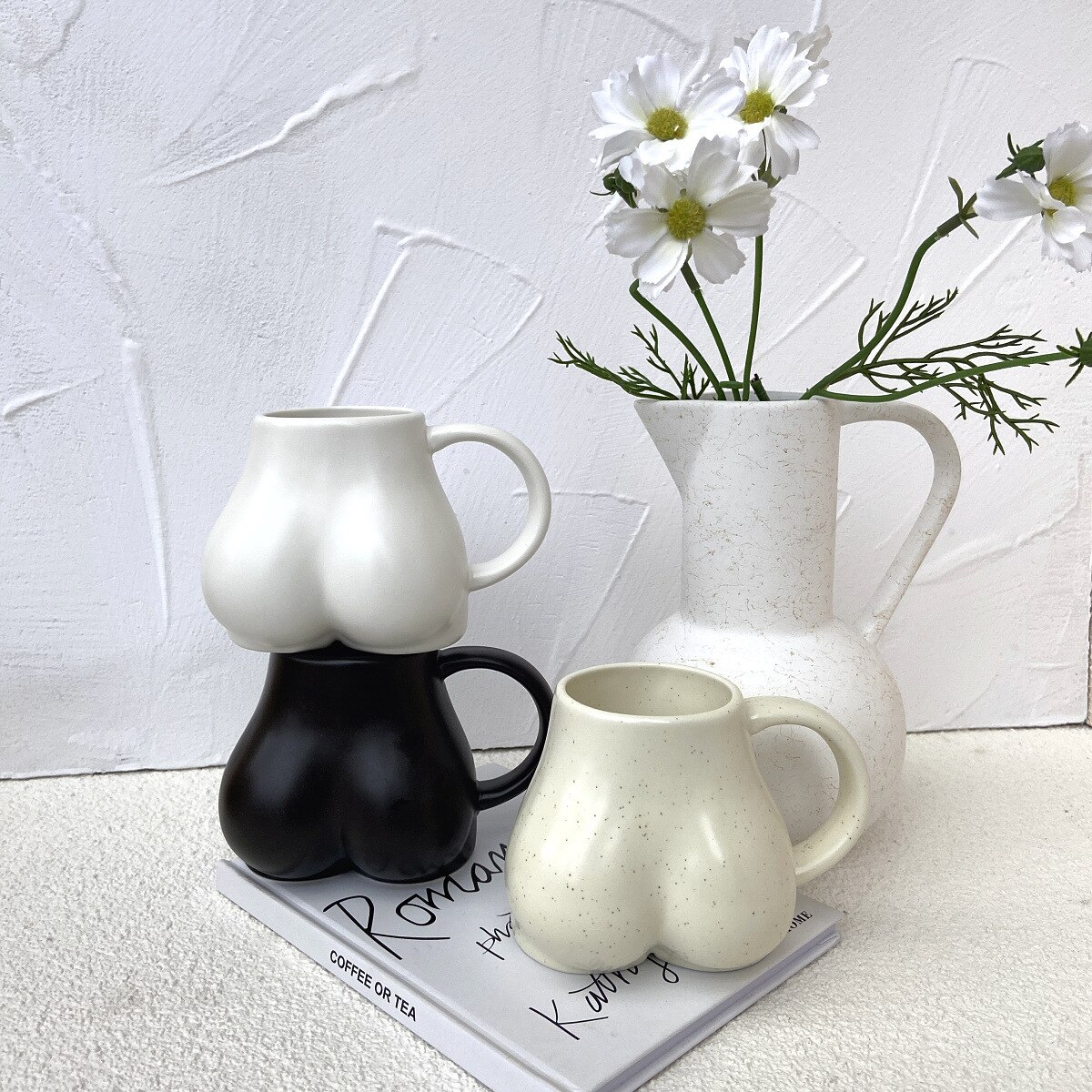 Minimalist Ceramic Butt Mug