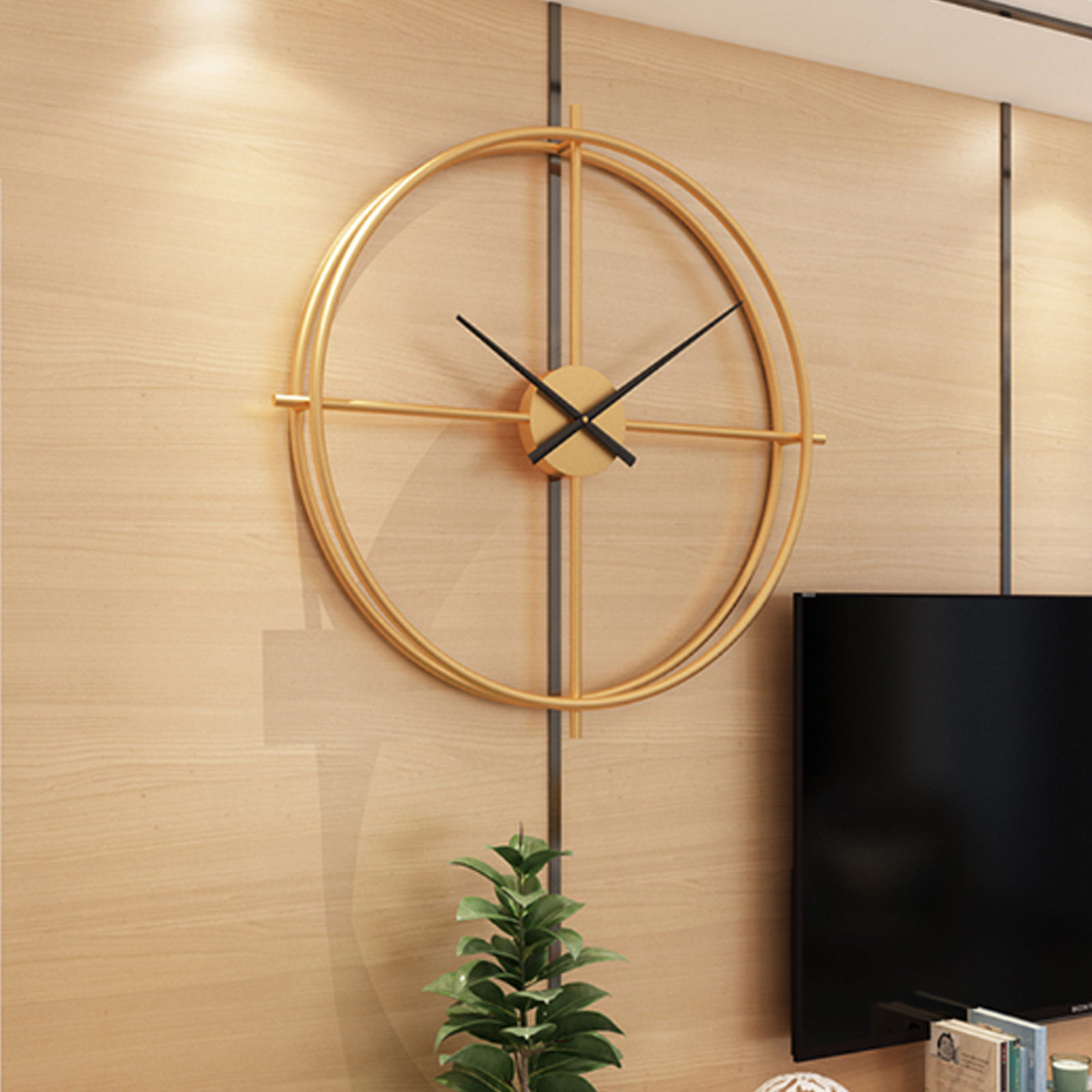 Minimalist Metal Skeleton Clock