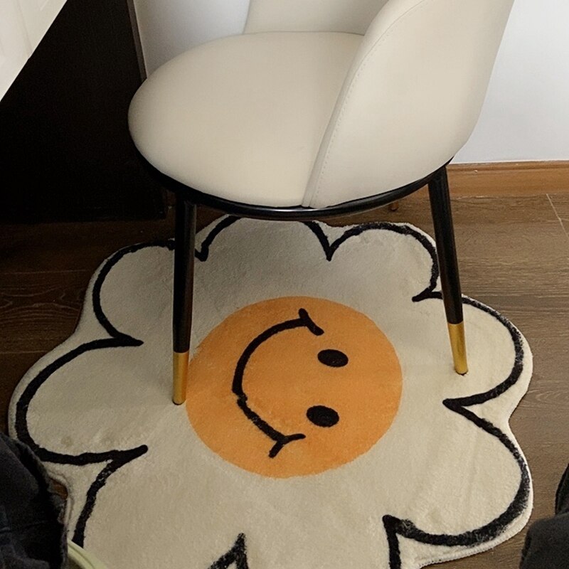 Minimalist Non Slip Back Flower Rug