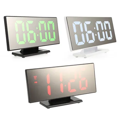 Mirror Clock with Digital Display Time