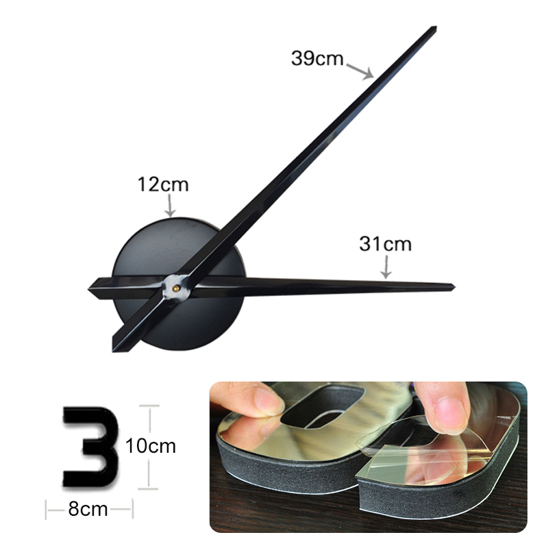 Mirror DIY Butterfly Wall Clock