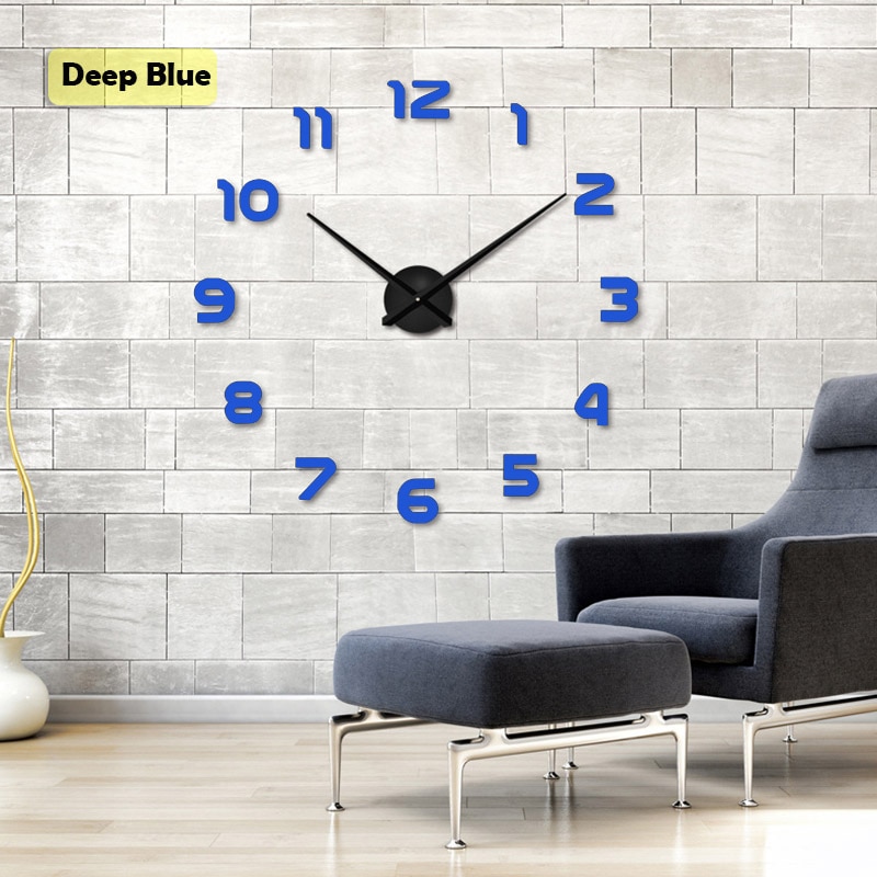 Mirrored Wall Clock Home Decor Stickers Mirrored Wall Clock Home Decor Stickers
