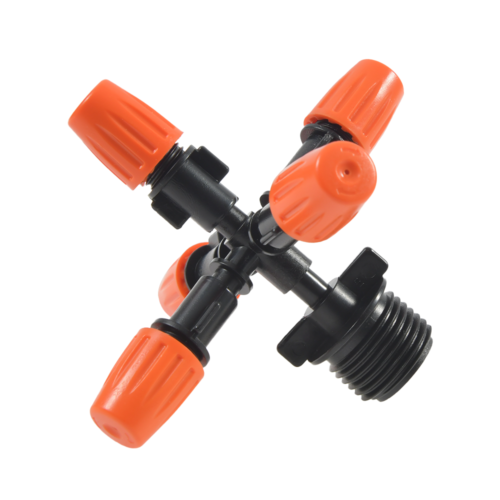 Mist Sprinkler 5 way Fog Sprinkler Nozzle Adjustable Misting Mist Water 1set Automatic Flower Watering Garden Atomizer