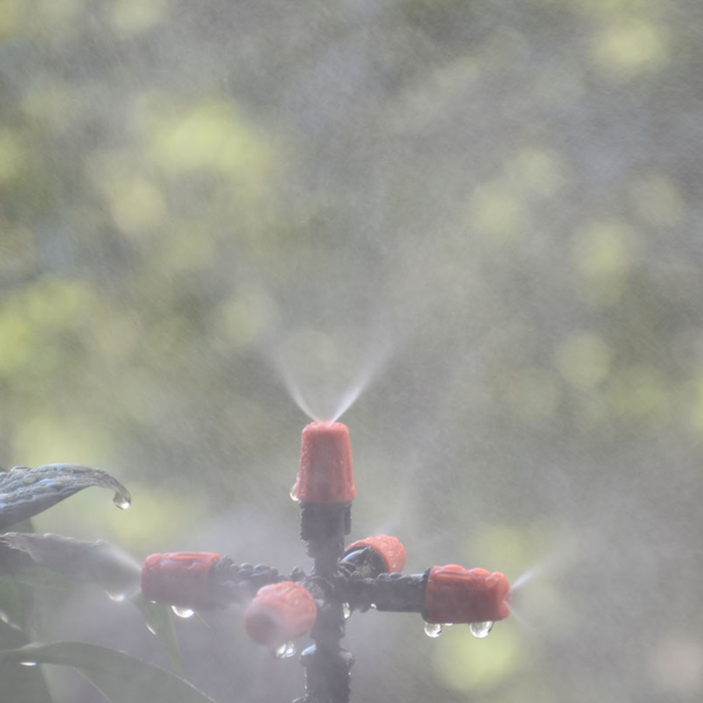 Mist Sprinkler 5 way Fog Sprinkler Nozzle Adjustable Misting Mist Water 1set Automatic Flower Watering Garden Atomizer