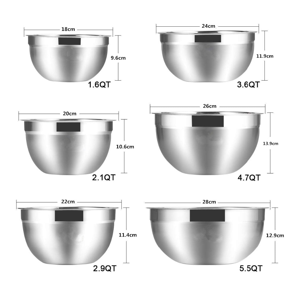 Mixing Bowls for Baking Set (6 Pcs) Mixing Bowls for Baking Set (6 Pcs)