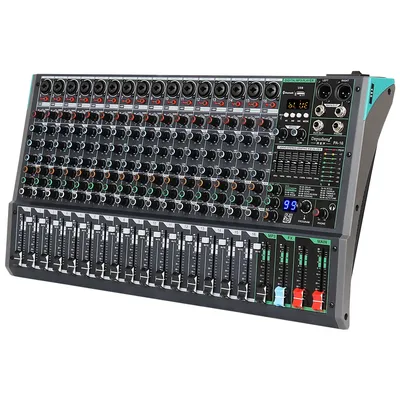 Mixing Console Professional DJ Audio Mixer Sound Board Desk System Interface 16 Channel Digital 99 Reverb Effect Mixing Console Professional DJ Audio Mixer Sound Board Desk System Interface 16 Channel Digital 99 Reverb Effect