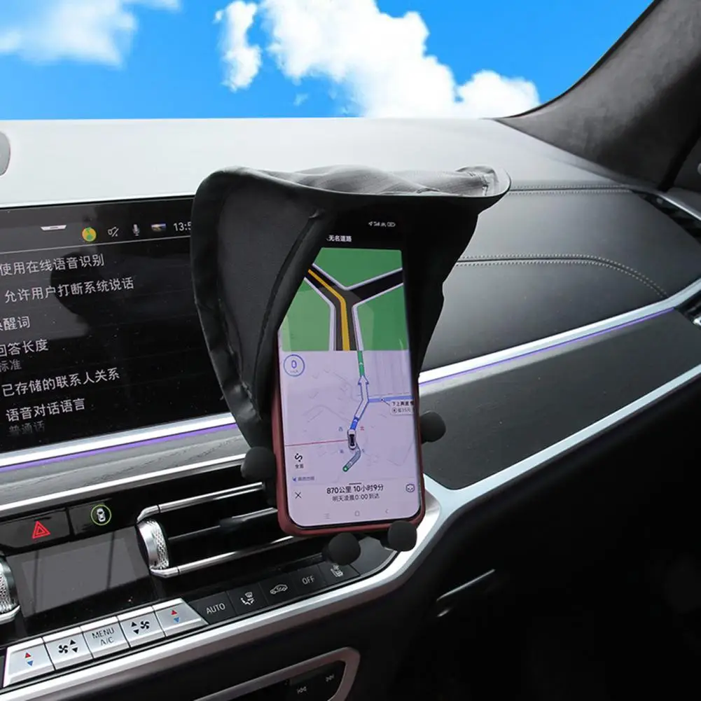 Mobile Phone Sunshade Rain Sun Silver Plated Car Phone Holder Umbrella UV Heat Shield Motorcycle Phone Shade Stand Mobile Phone Sunshade Rain Sun Silver Plated Car Phone Holder Umbrella UV Heat Shield Motorcycle Phone Shade Stand