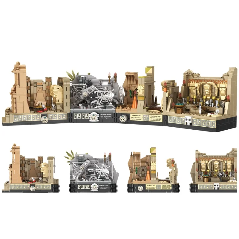 MOC Movie 2388PCS Indiana Jones Temple of The Classic Building Block Compatible With 77015 Tomb Adventure Scenes DIY MOC Movie 2388PCS Indiana Jones Temple of The Classic Building Block Compatible With 77015 Tomb Adventure Scenes DIY