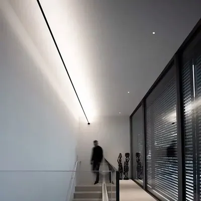 Modern Black White Linear Wall Lamp Skyline Wall Sconce Background LED Bar Strip Living Room Home Decor Lights Bathroom