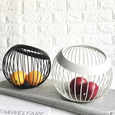 Modern Black Wire Fruit Basket