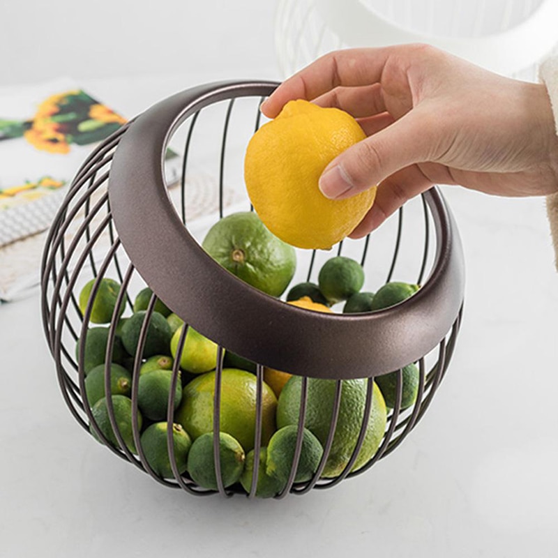 Modern Black Wire Fruit Basket