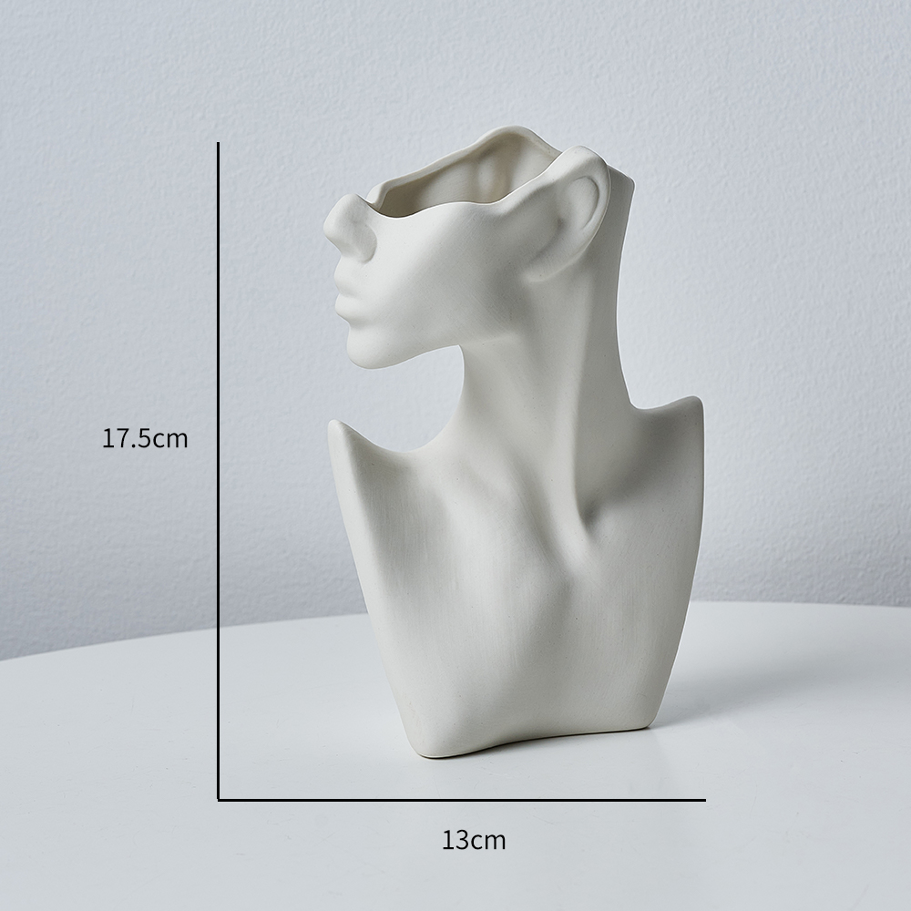 Modern Ceramic Face Flower Vase