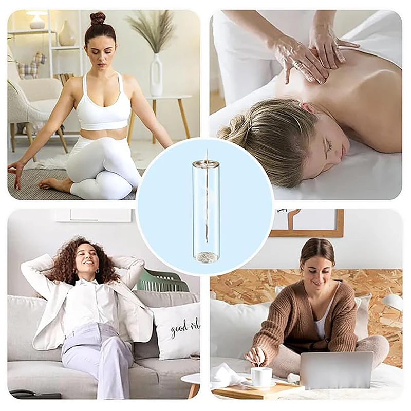 Modern Glass Incense Burner Anti-Ash Flying Incense Holder with Removable Glass Ash Catcher for Home Decor Yoga
