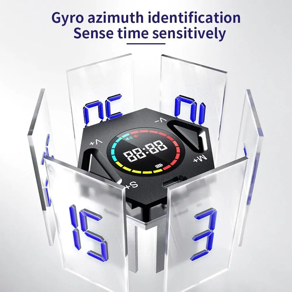 Modern LCD Digital Timer Visual Kitchen Timer for Teachers, Flip Cube Timer for Cooking, Work, Studying, Workout