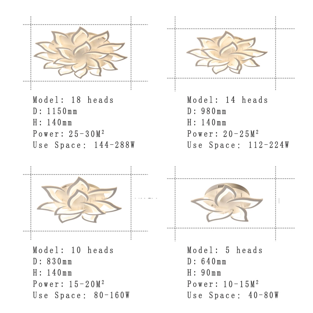 Modern LED Ceiling Lights Lotus Modern LED Ceiling Lights Lotus
