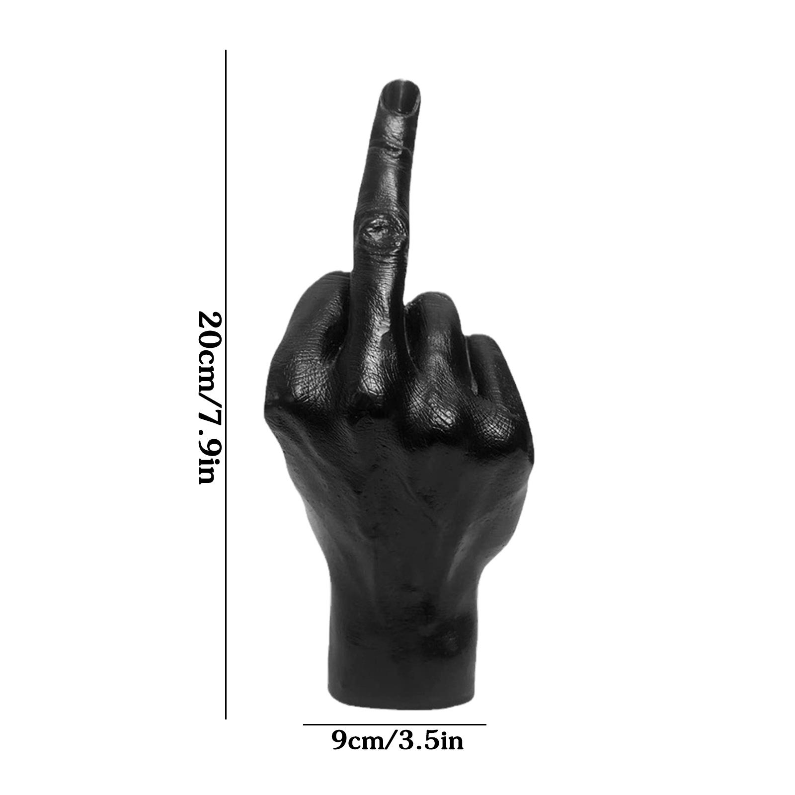 Modern Nordic Style Creative Middle Finger Statue Resin Craft Sculpture Flower Potted Plant Home Garden Decoration