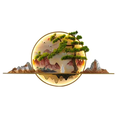 Modern Picture Landscape Wall Light LED Chinese Creative Mural Sconce Lamp For Home Living Room Study Bedroom Decor