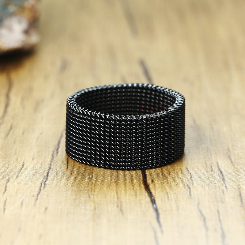 Modern Stainless Steel Mesh Ring