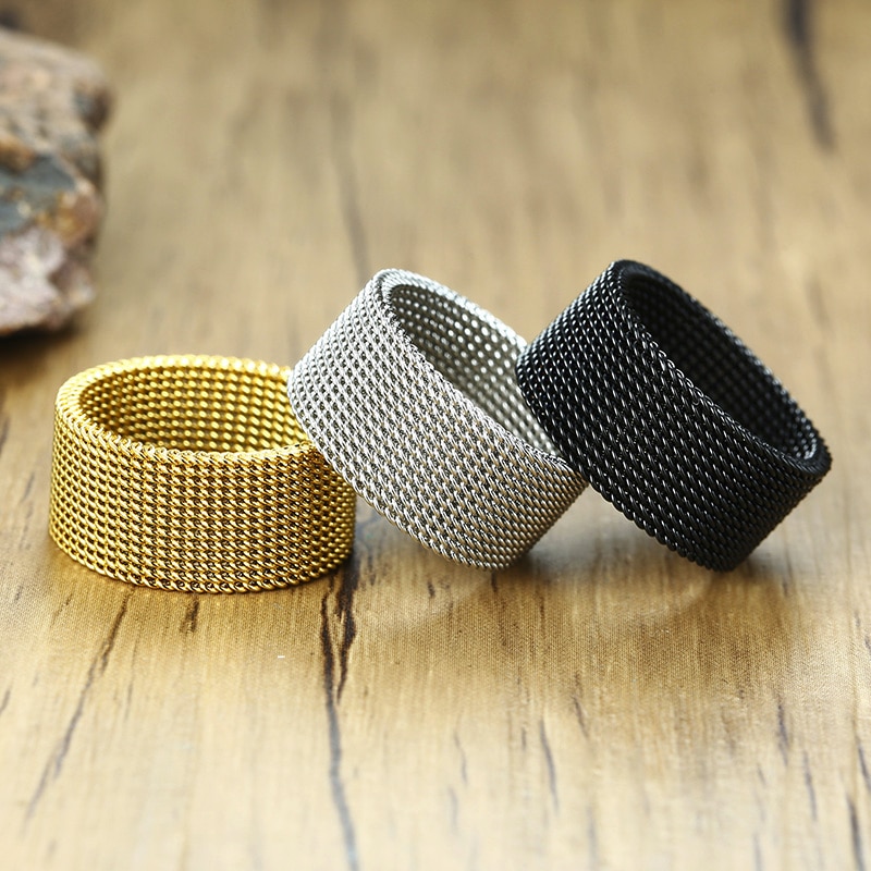 Modern Stainless Steel Mesh Ring
