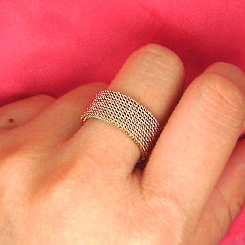 Modern Stainless Steel Mesh Ring
