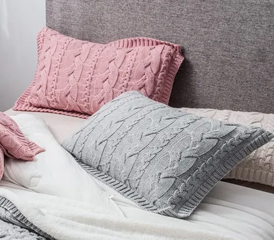 Modern Style Knitted Pillowcase