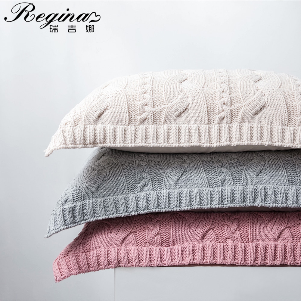 Modern Style Knitted Pillowcase
