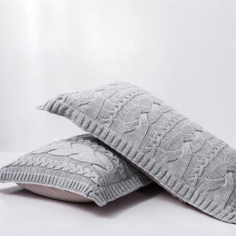 Modern Style Knitted Pillowcase