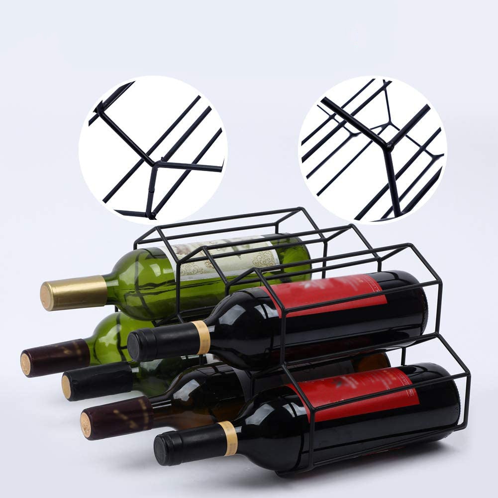 Modern Wrought Iron Hexagon Wine Rack Modern Wrought Iron Hexagon Wine Rack