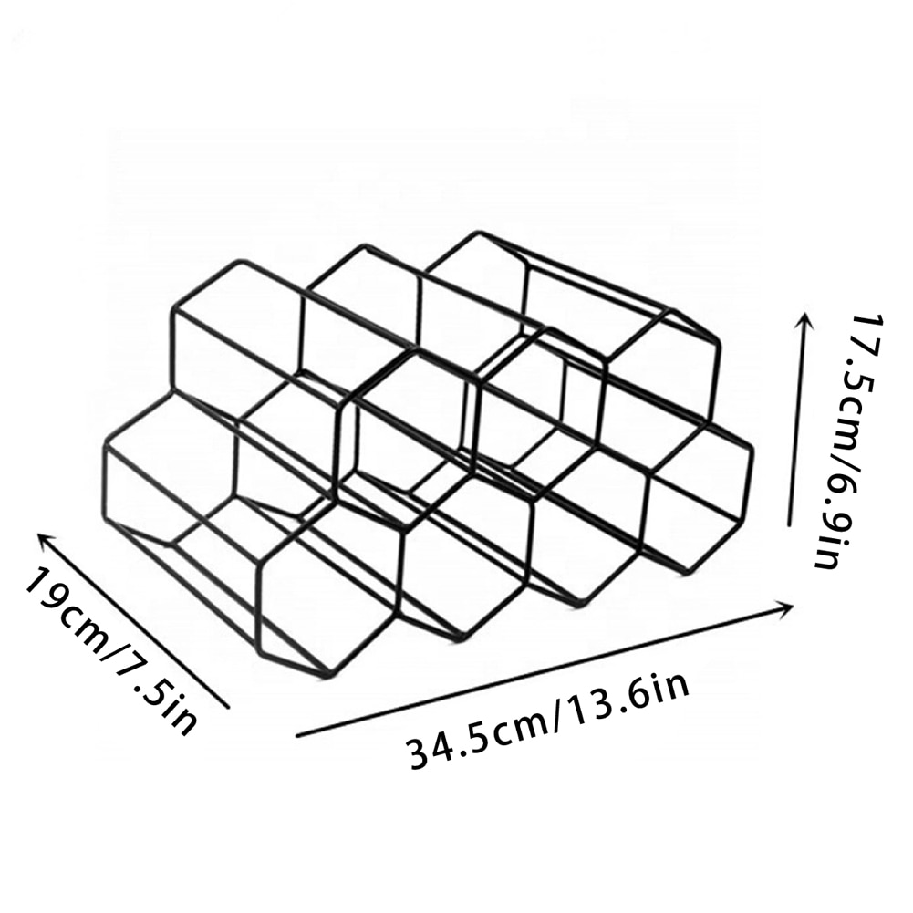 Modern Wrought Iron Hexagon Wine Rack Modern Wrought Iron Hexagon Wine Rack
