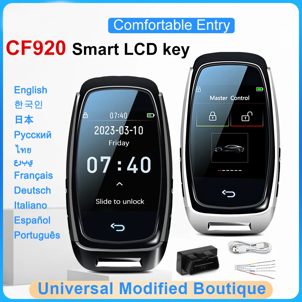 Modified Universal Remote Display Smart LCD Key Comfortable Entry Auto Lock Keyless Go For