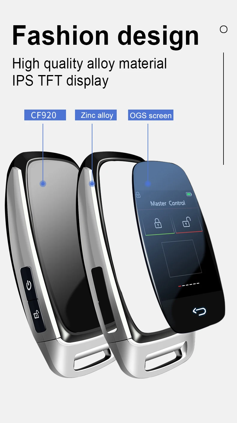Modified Universal Remote Display Smart LCD Key Comfortable Entry Auto Lock Keyless Go For
